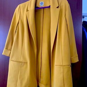 3/4 sleeve blazer jacket